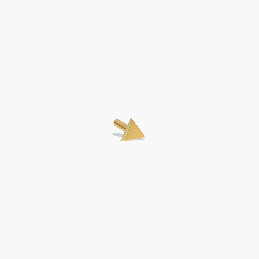 Triad Stud (single) - Solid 9K Gold - UNPLATED
