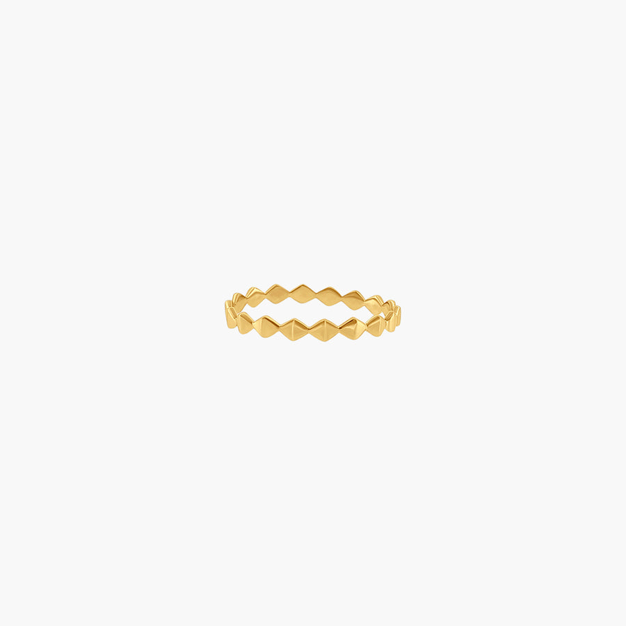 Lozenge Ring - Solid 9K Gold - UNPLATED