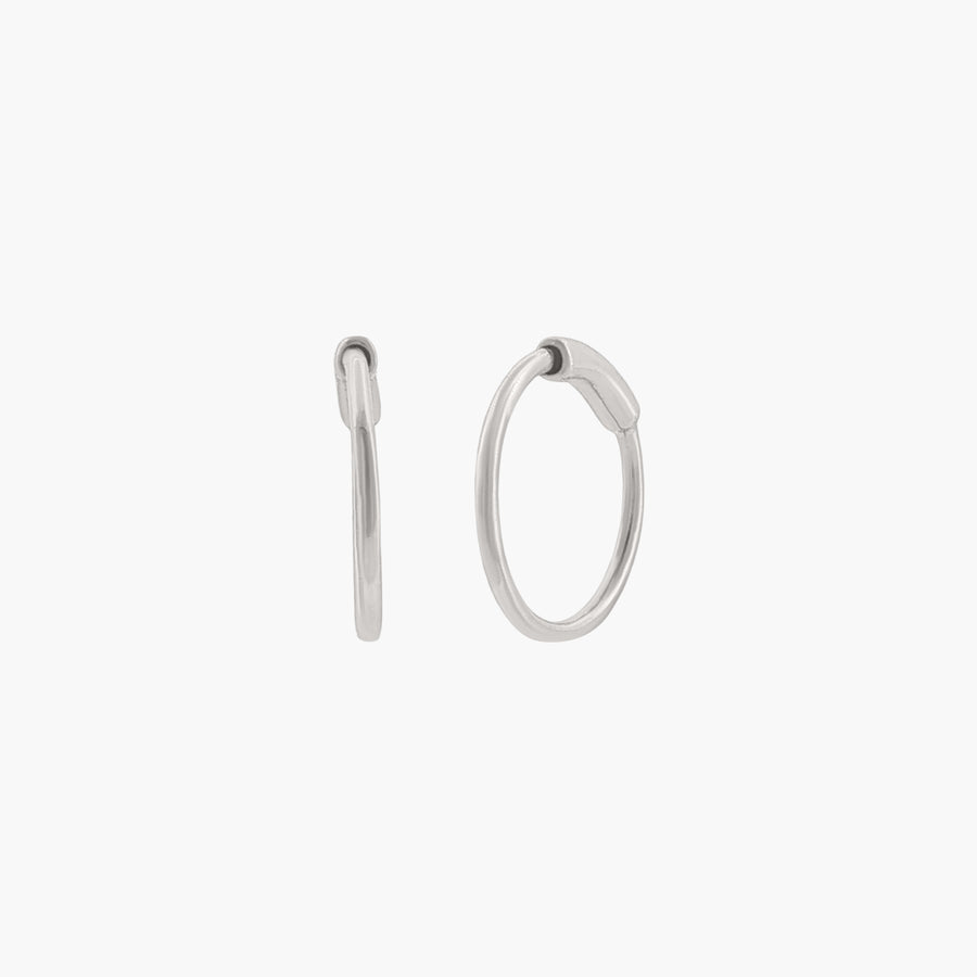 The Fine Hoop (single) - Solid 9K Gold - UNPLATED