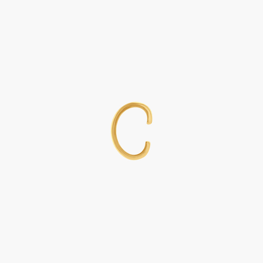 Slim Ear Cuff (single) - Solid 9K Gold - UNPLATED